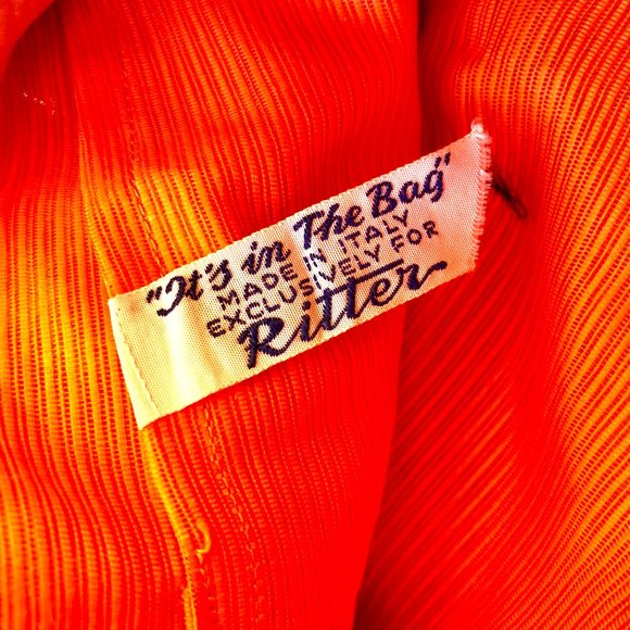 Ritter It's In The Bag Vintage 70’ Handbag Woven Straw Chain Handle Made Italy - Picture 7 of 13